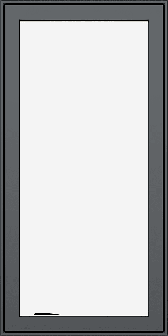 Close up of a black Marvin Modern Casement window.